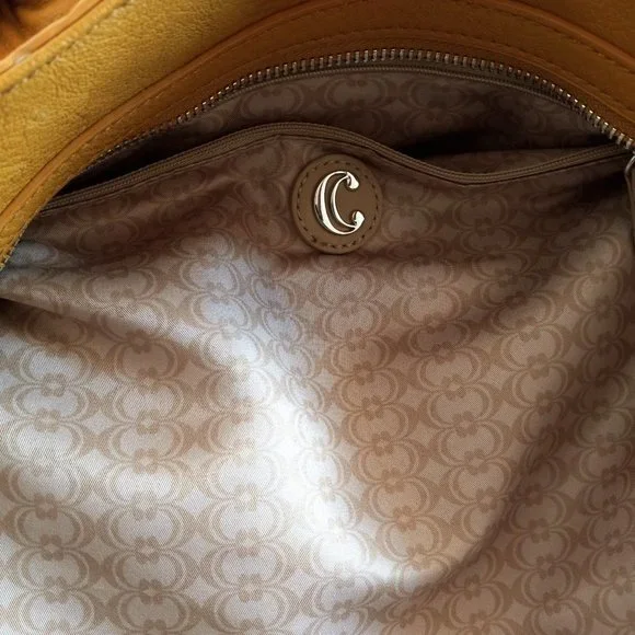 Charming Charlie Mustard Colored Handbag Purse GUC - Picture 8 of 9